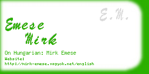 emese mirk business card